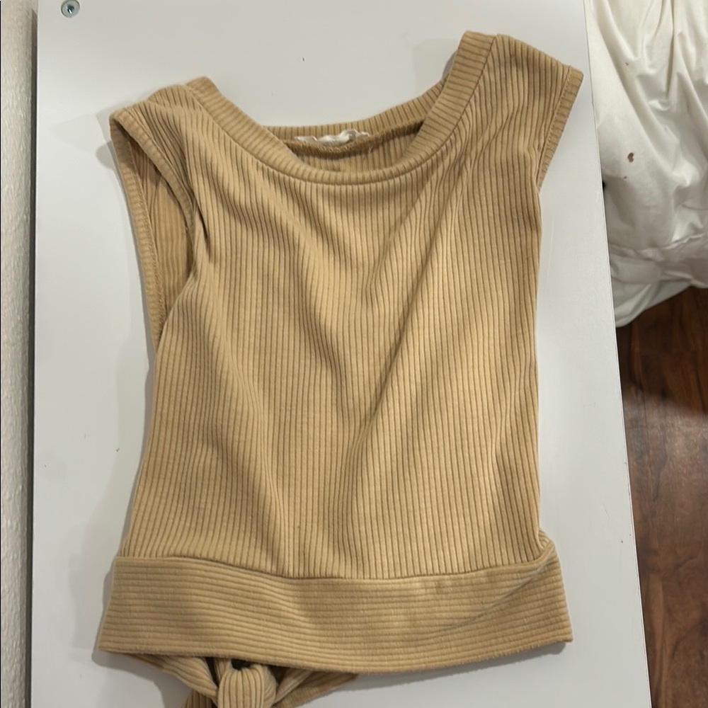 Timing Ribbed Camel Bodysuit